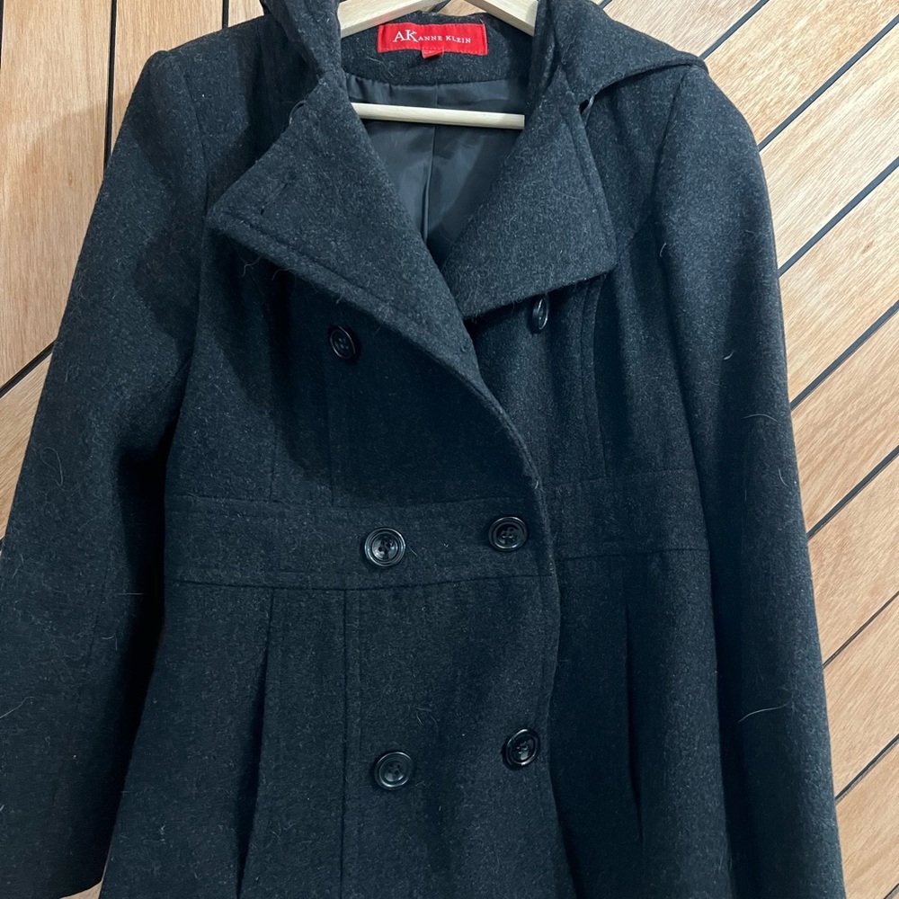 Gray Double-Breasted Women's Coat